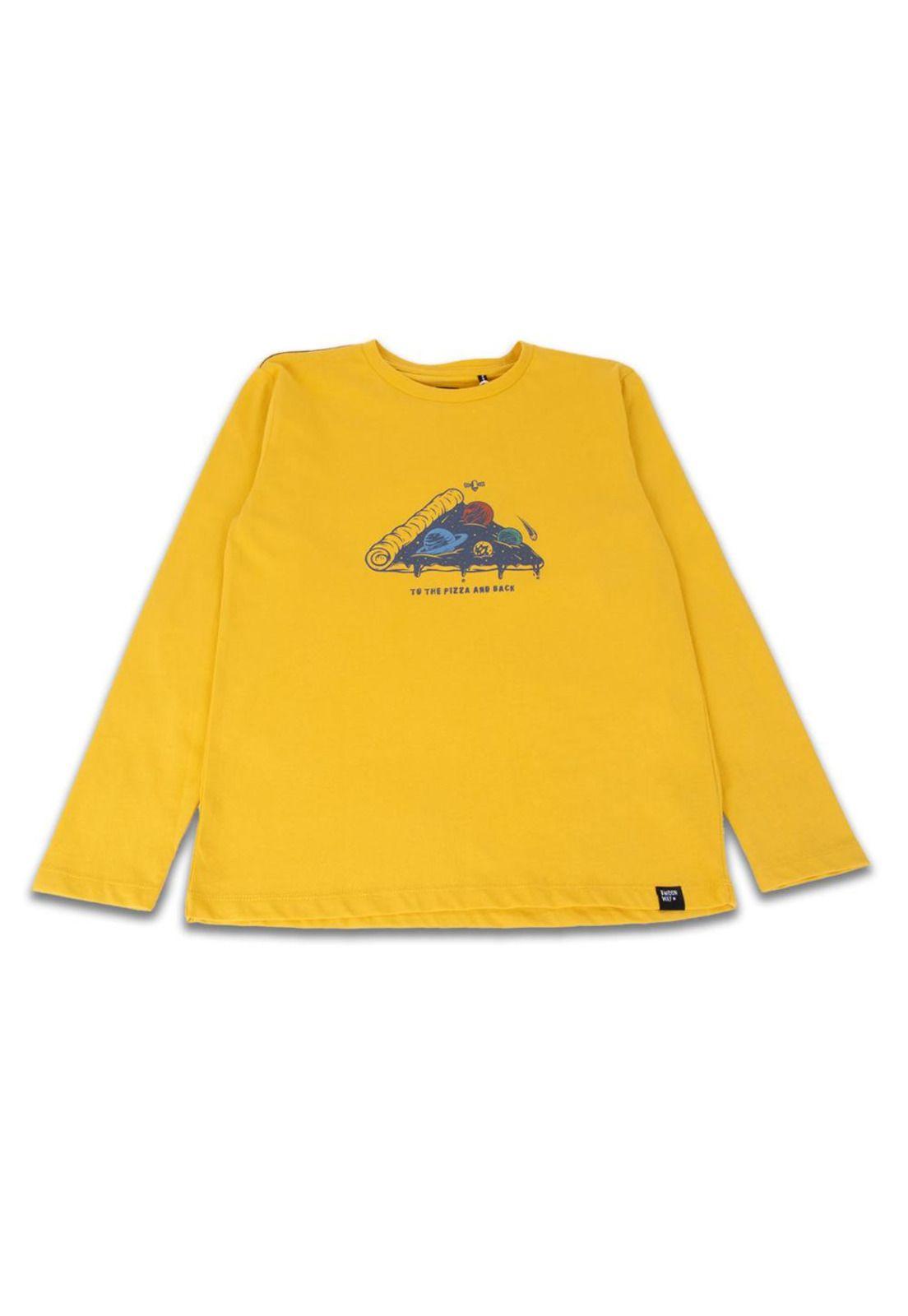 Polera Niño Mostaza Pillin-0