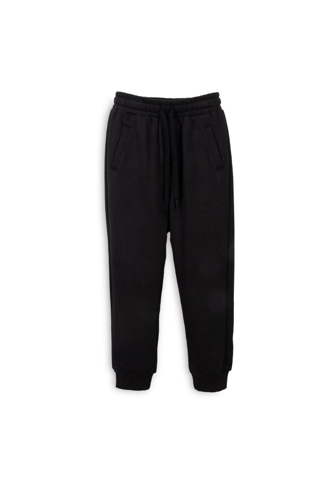 Pantalón Buzo Niño Cintura Ajustable Negro Pillin-0