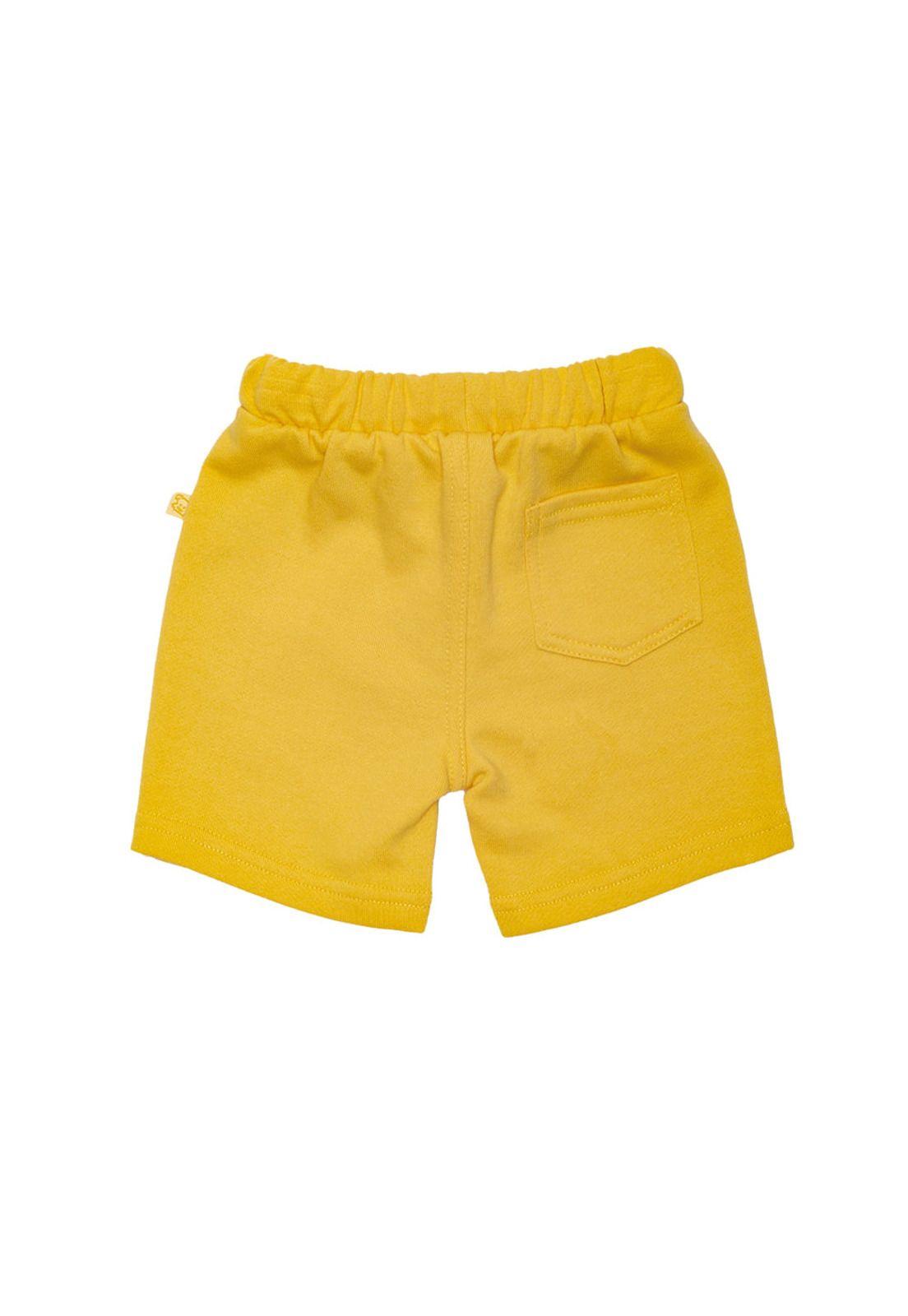 Bermuda Bebe Niño Amarillo Pillin-2