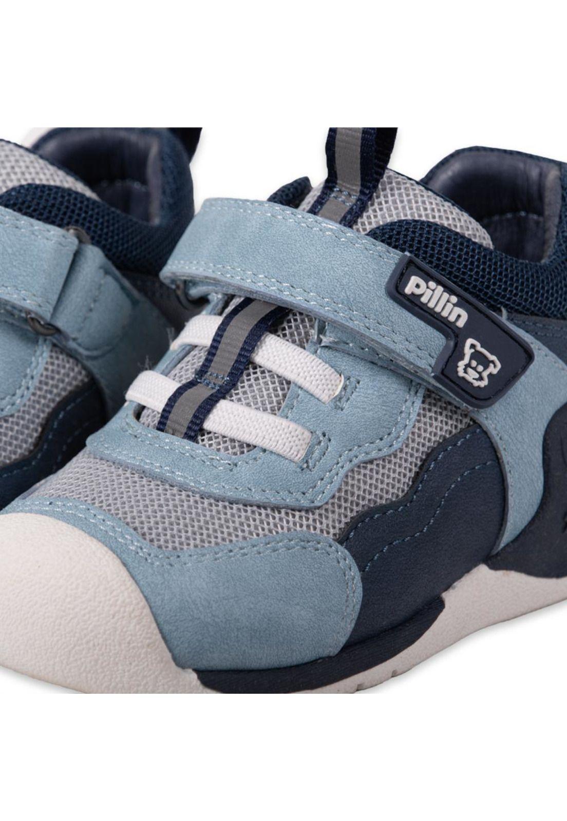 Zapatillas Pasos Bebe Niño Azul Pillin-4