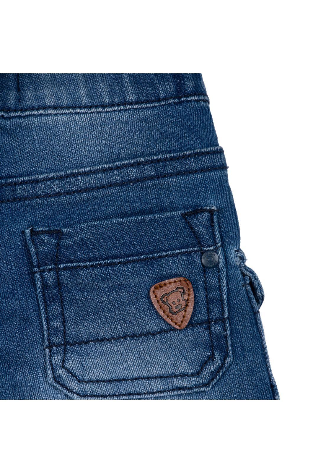Bermuda Bebé Niño Cargo Denim Pillin-3