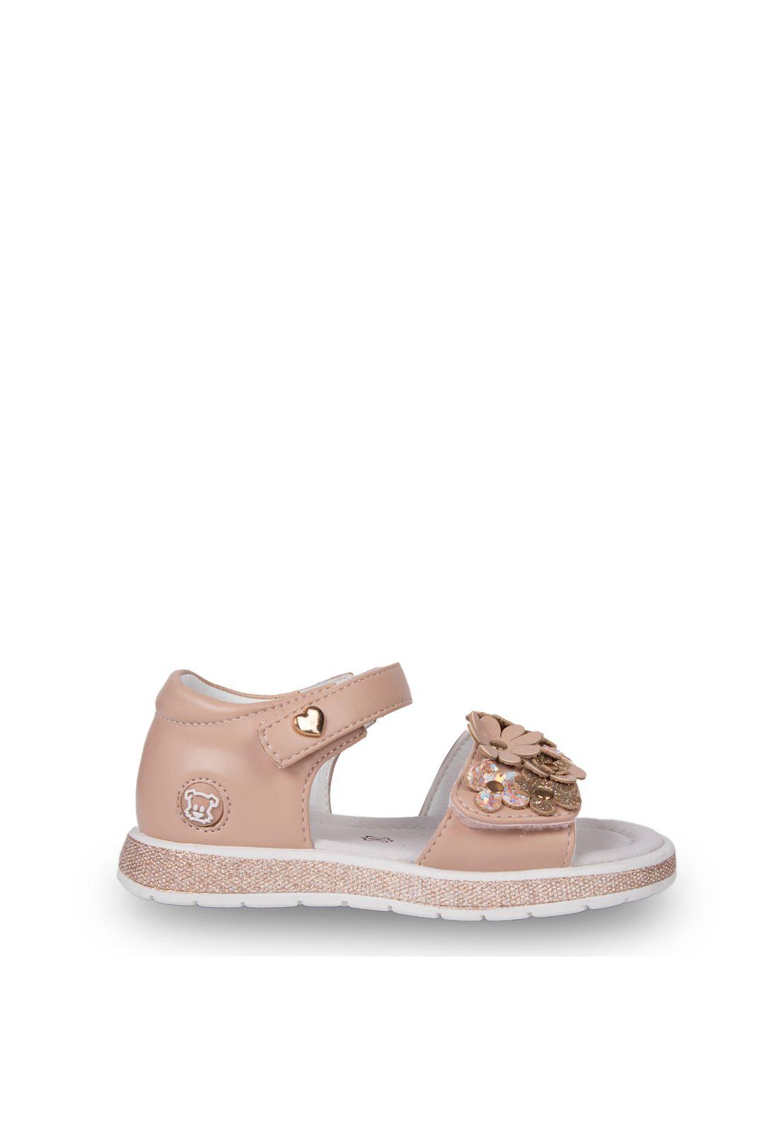 Sandalia Niña Abierta con Doble Velcro Damasco Pillin-1