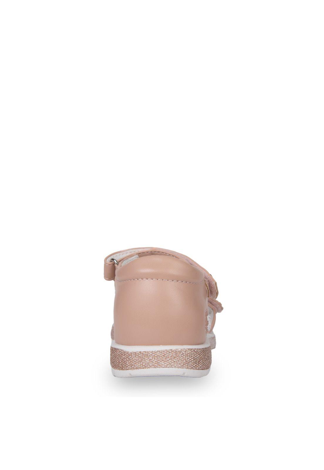 Sandalia Niña Abierta con Doble Velcro Damasco Pillin-3