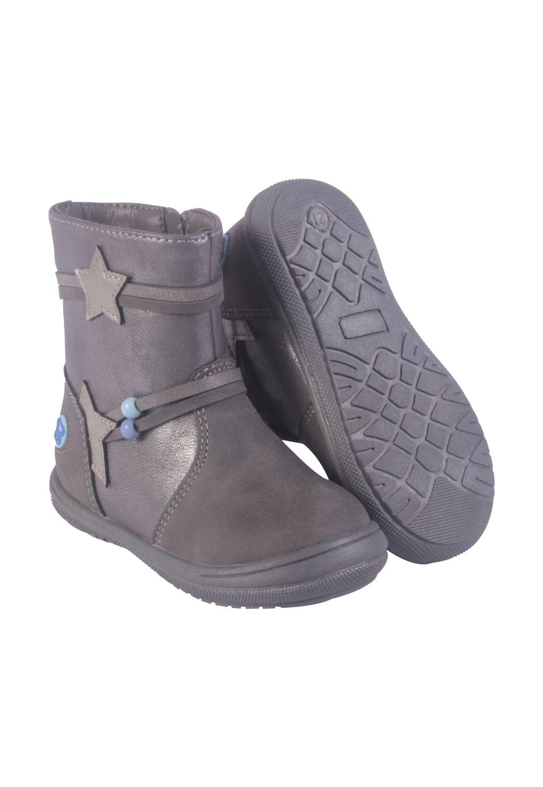 Bota Bebé Niña Gris oscuro Pillin-3