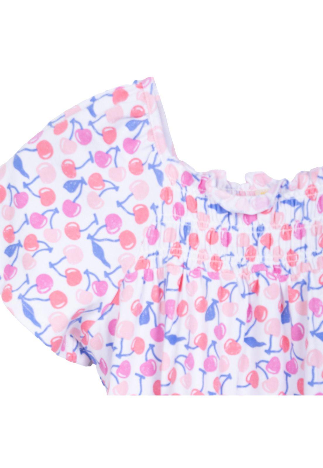Vestido Niña Elasticado Estampado Coral Pillin-2