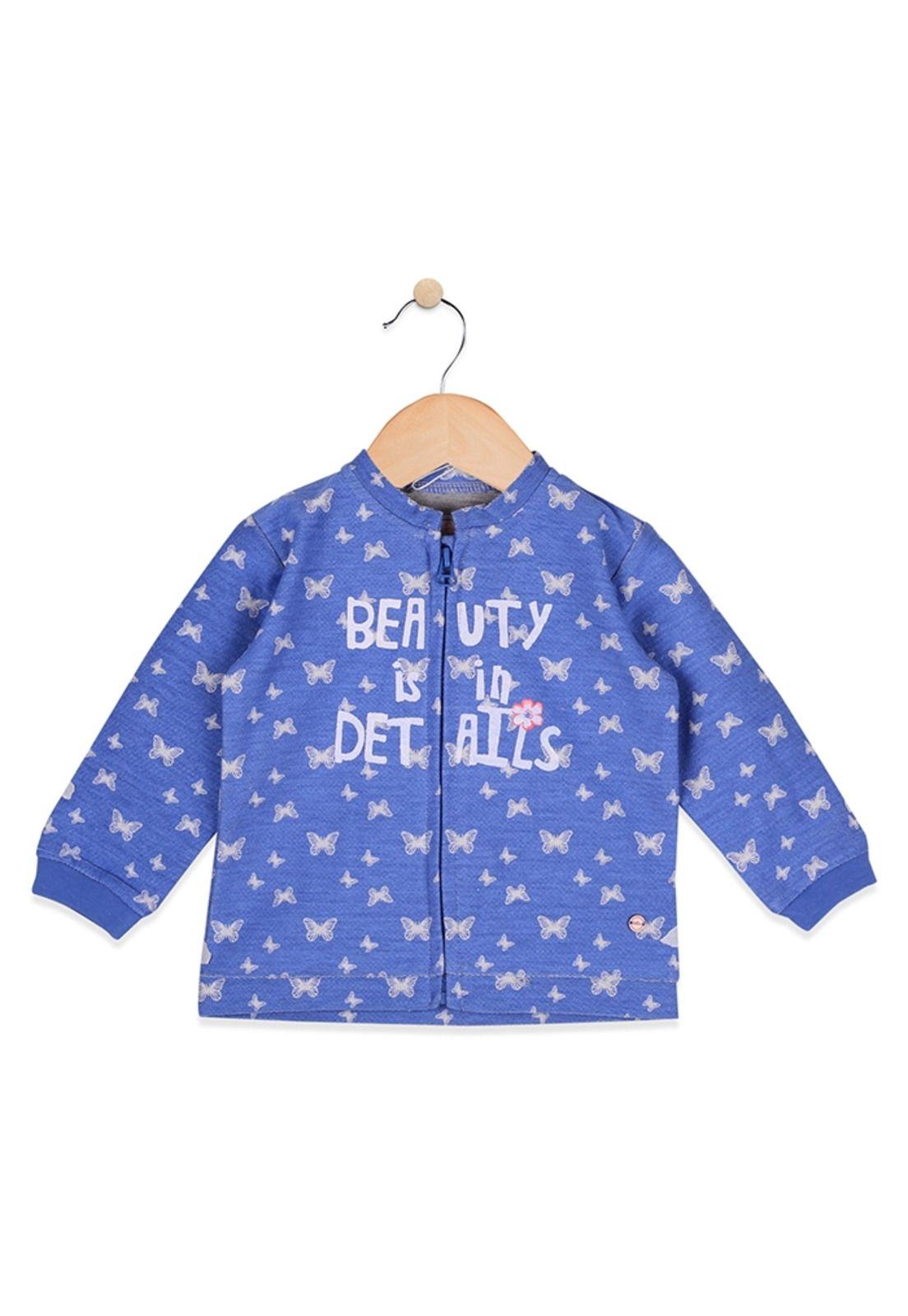 Polerón Bebé Niña Azul Pillin-0