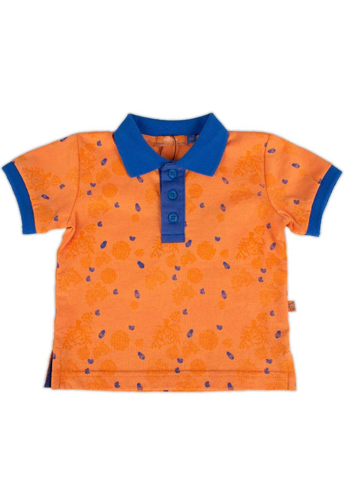 Polera Bebe Niño Naranja Pillin-0