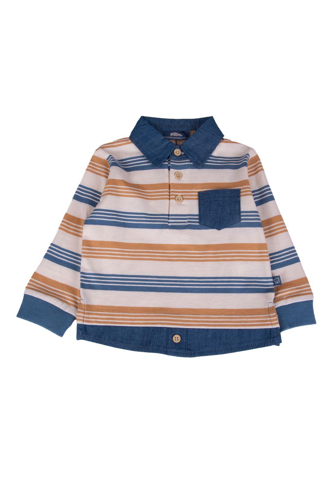 Polera Bebe  Blanco Pillin ( PVB618-25CRU )-0