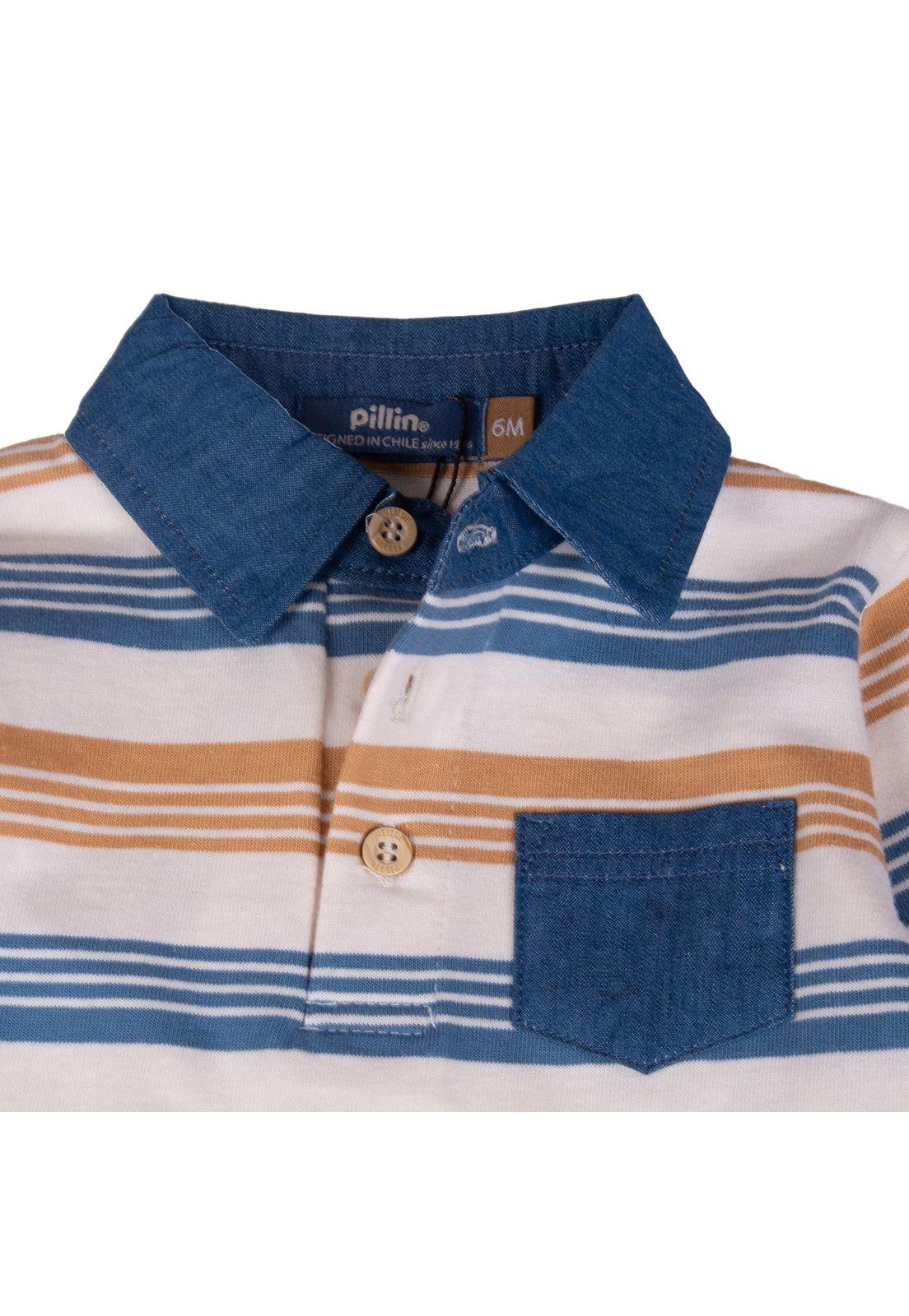 Polera Bebe  Blanco Pillin ( PVB618-25CRU )-1