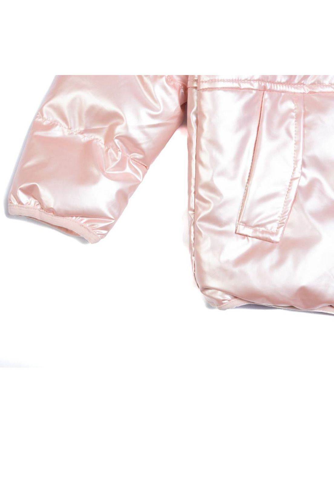 Parka con Capucha Bebé Niña Rosado Pillin-2