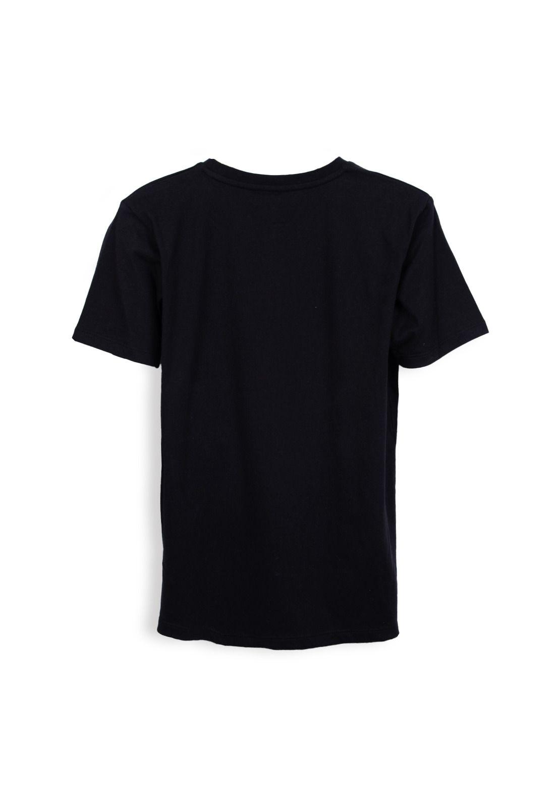 Polera Niño Manga Corta Estampada Negro Pillin-1
