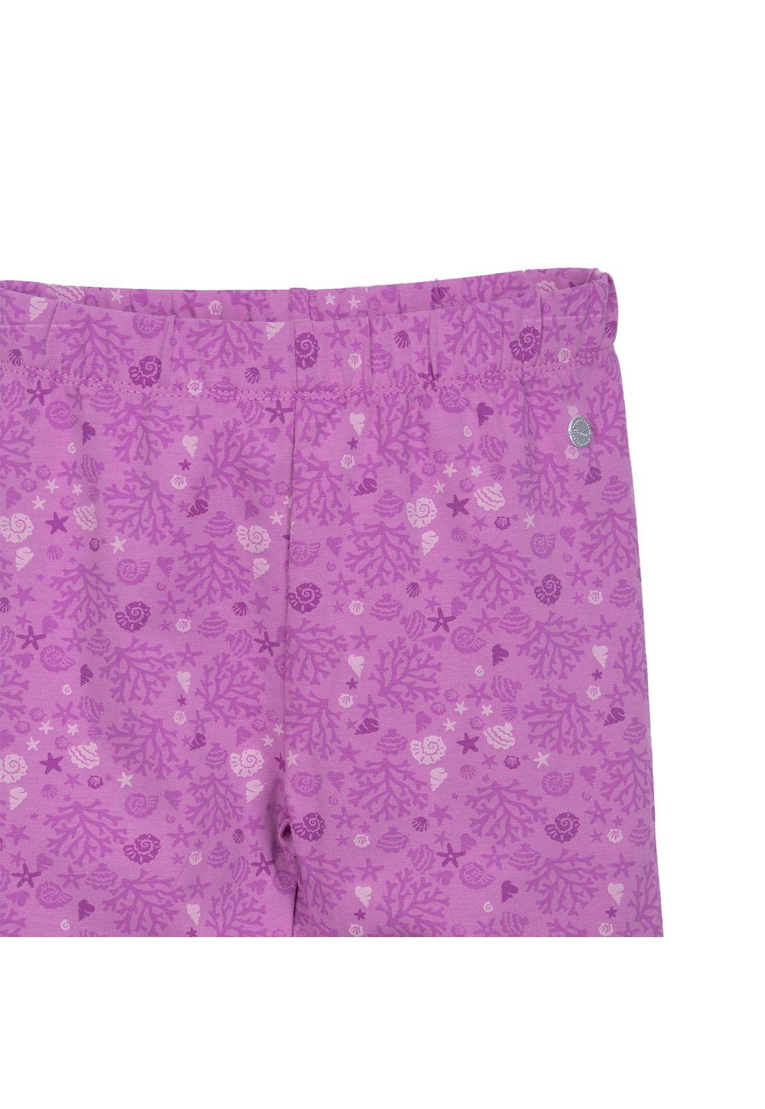 Calza Niña Estampado Floral Lila Pillin-2