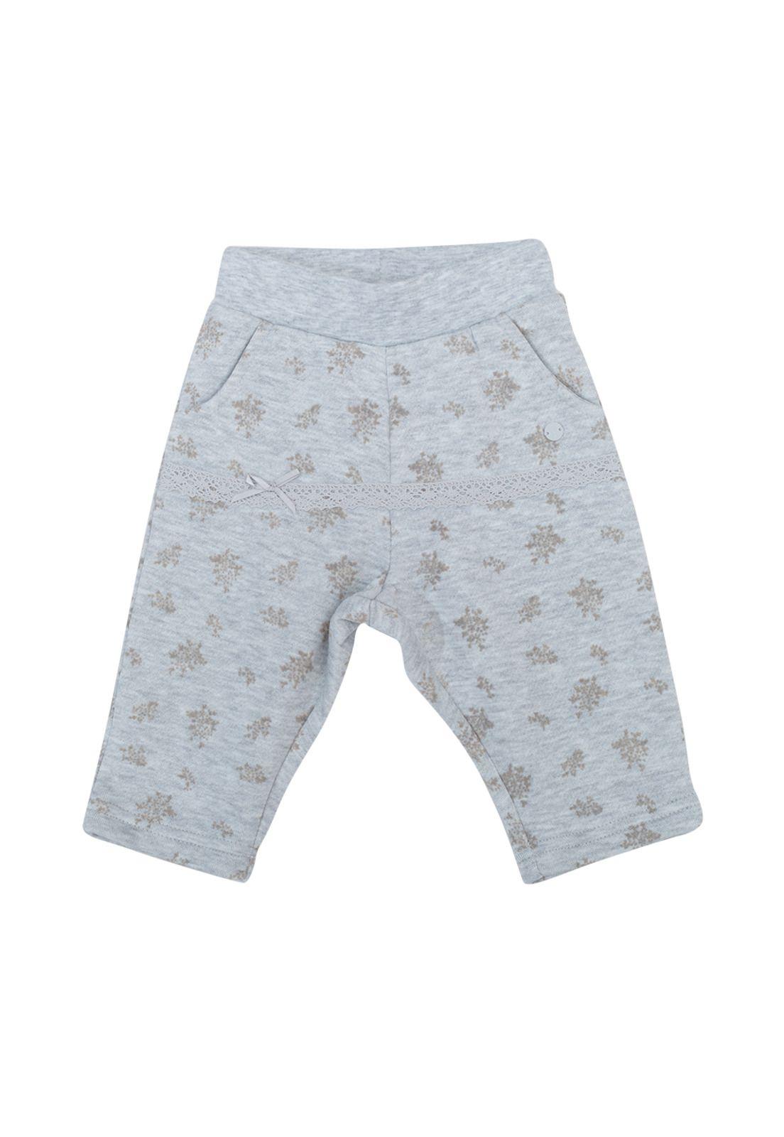 Pantalón De Buzo Bebé Niña Gris Pillin-1