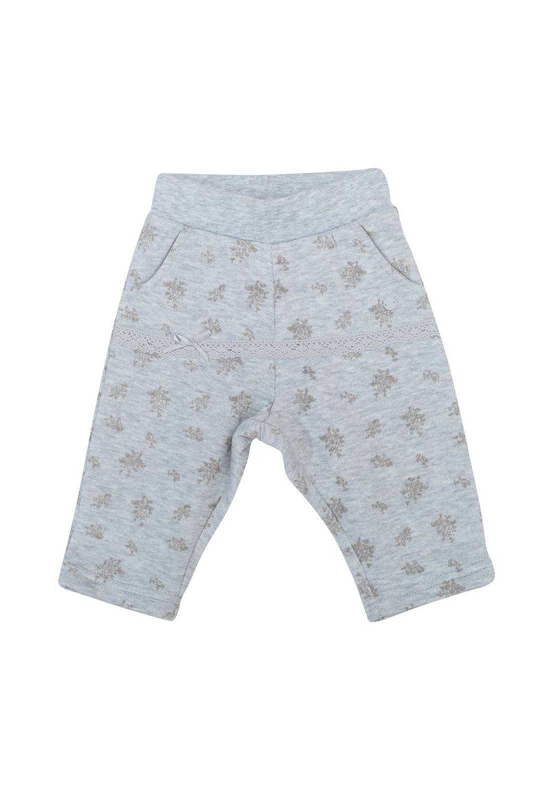 Pantalón De Buzo Bebé Niña Gris Pillin-0