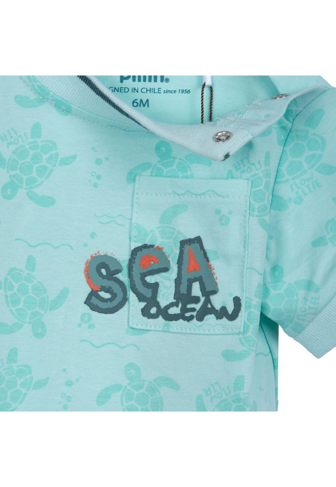 Conjunto Denim Bebé Niño Elasticado Estampado Aqua Pillin-2