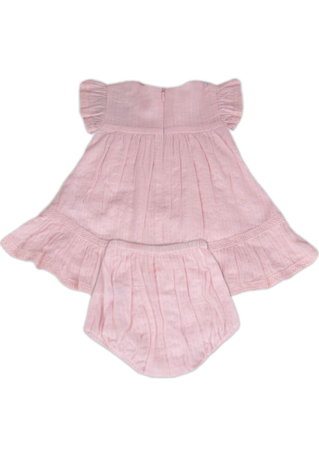 Vestido Bebe Niña Rosado Pillin-4