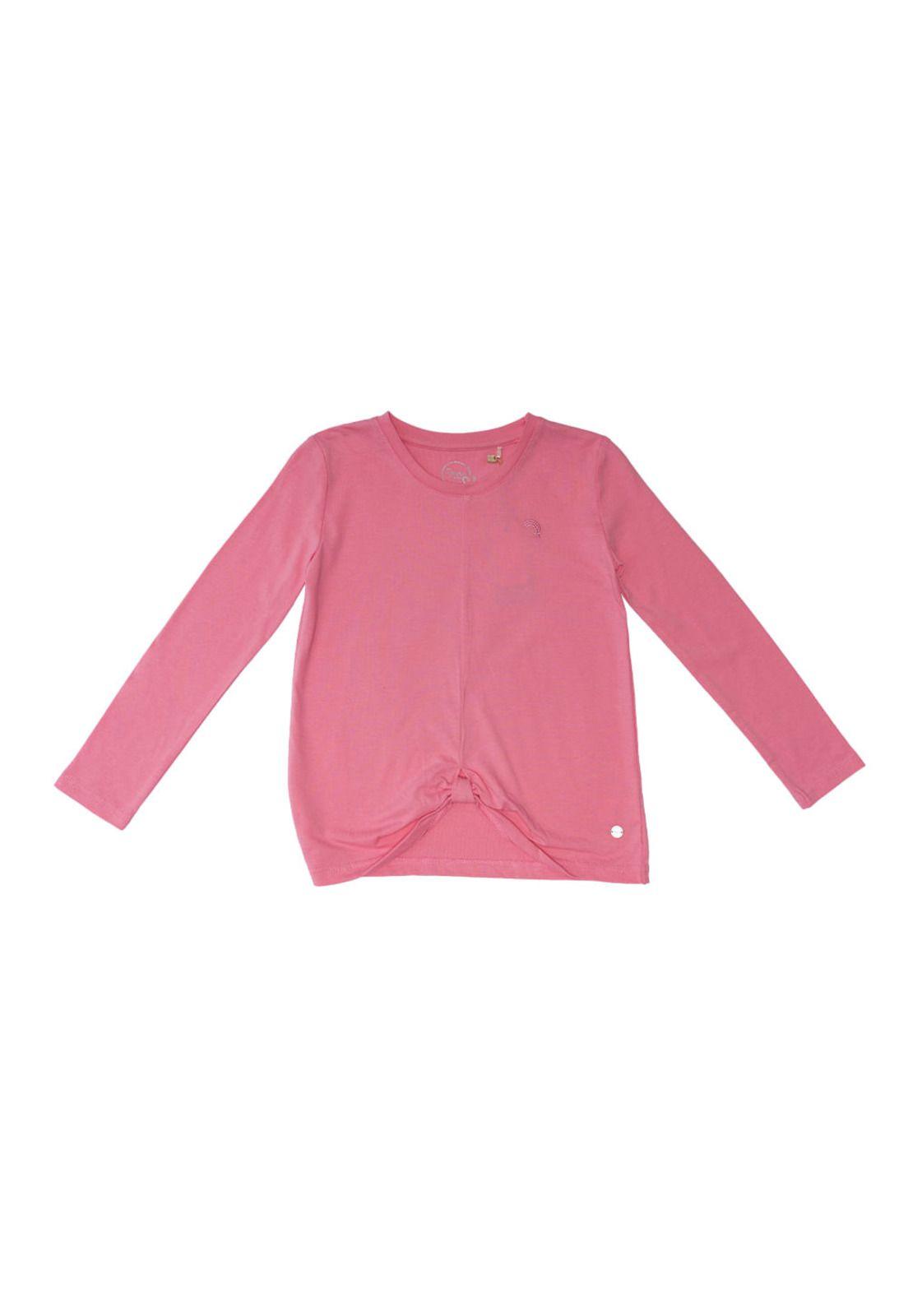 Polera Manga Larga Niña Rosado Pillin-0