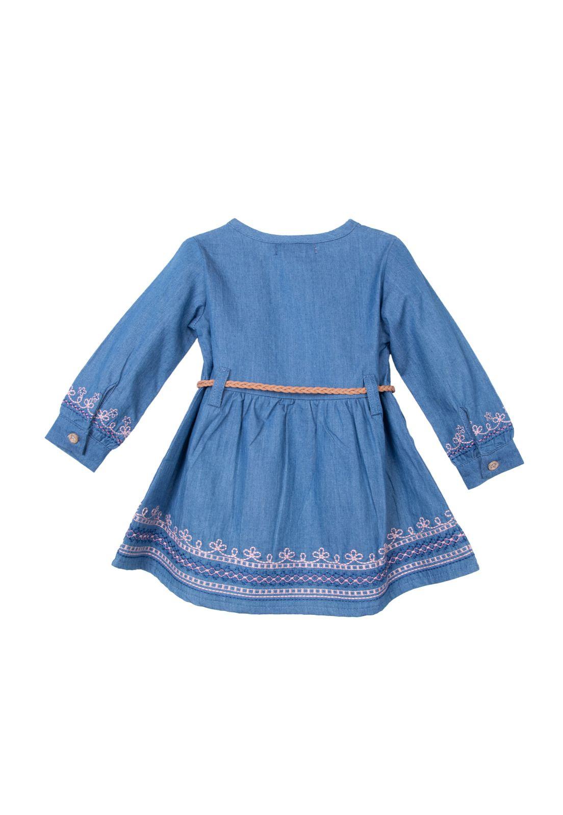 Vestido   Pillin Azul Niña (PVD710-26DEN)-1