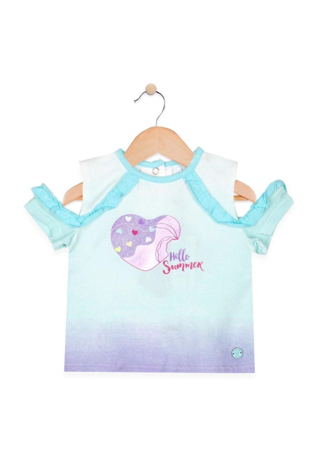 Polera Bebe Algodón Verano Niña Violeta-0