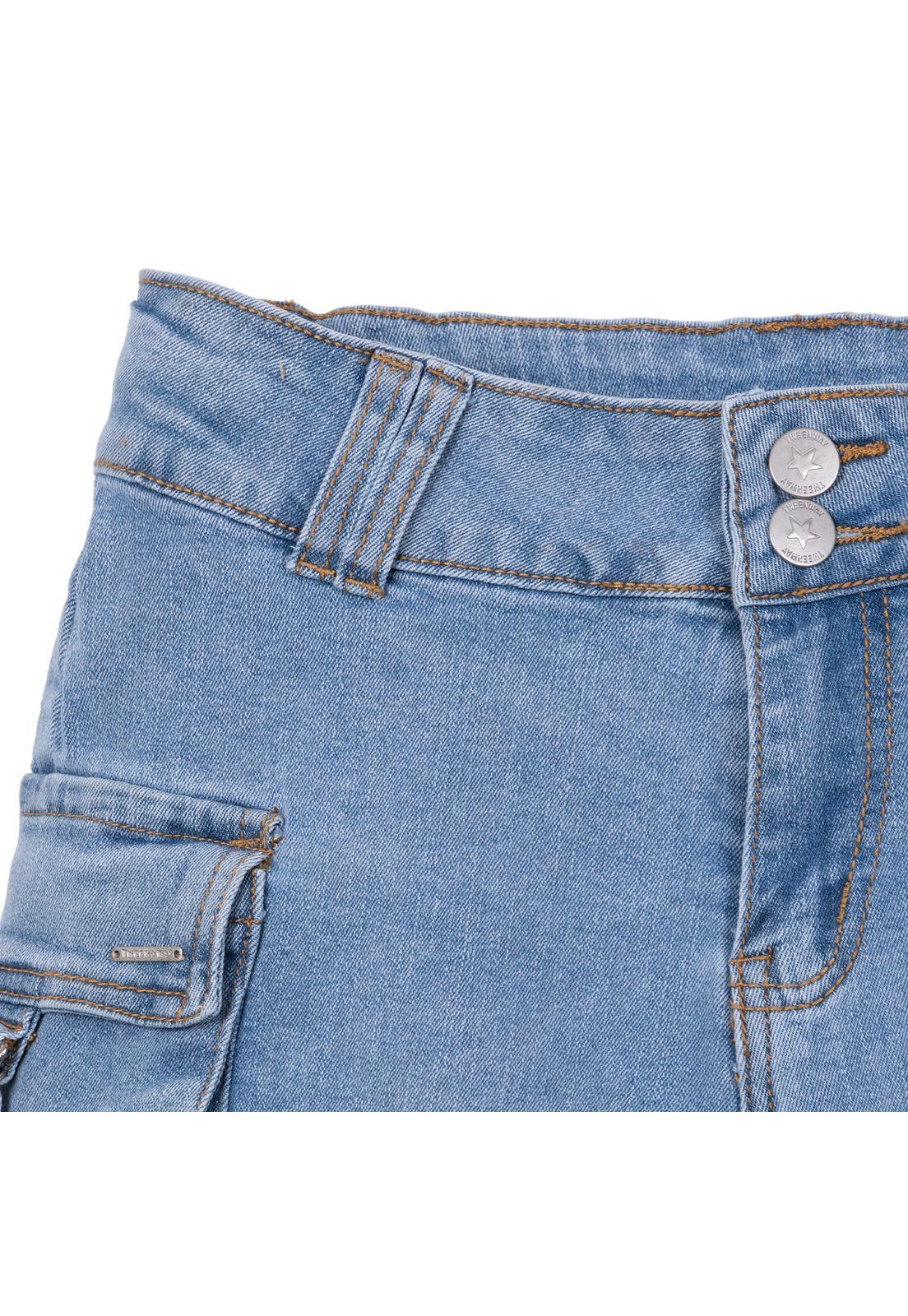 Short Niña Cargo Denim Pillin-2
