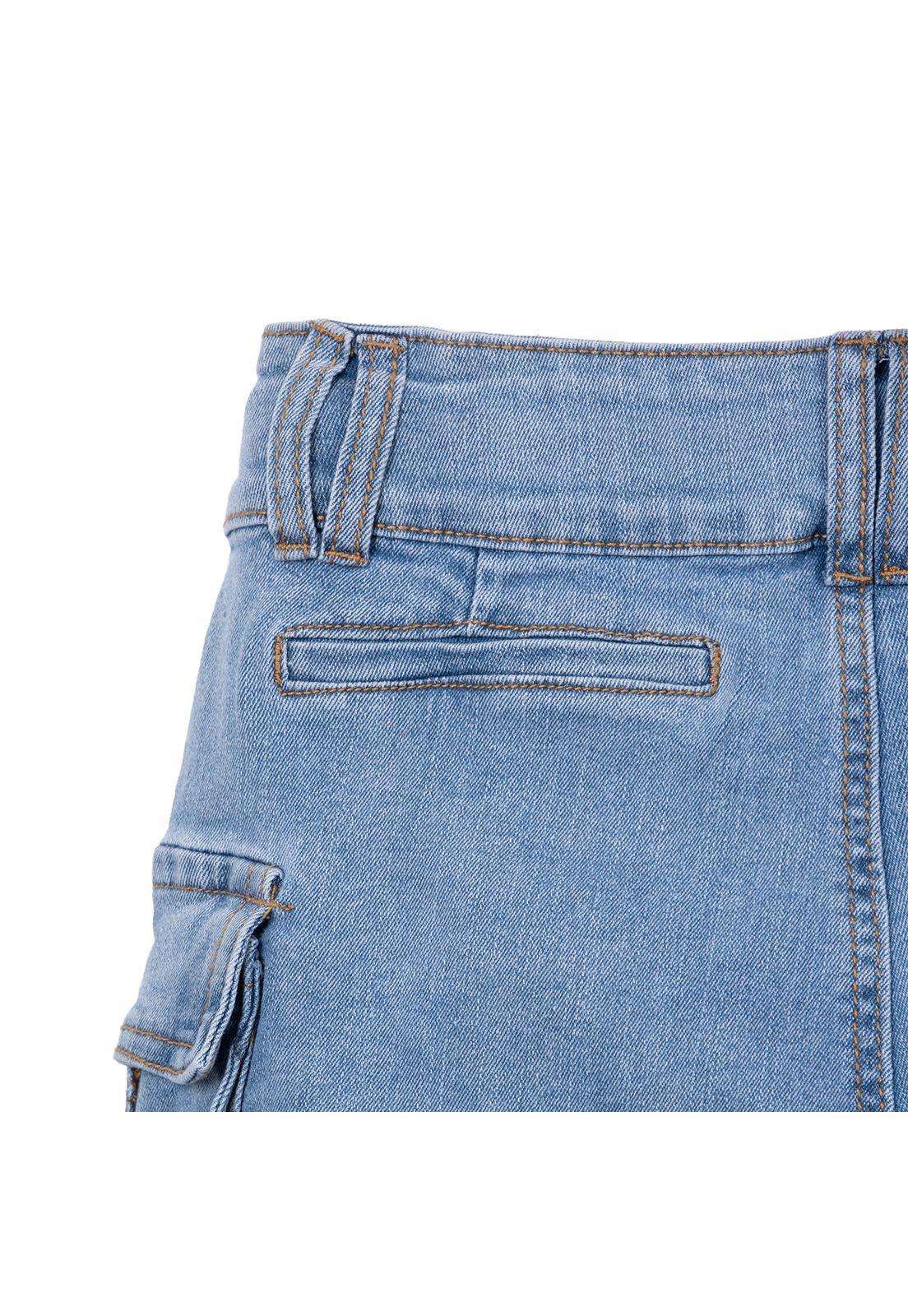 Short Niña Cargo Denim Pillin-3