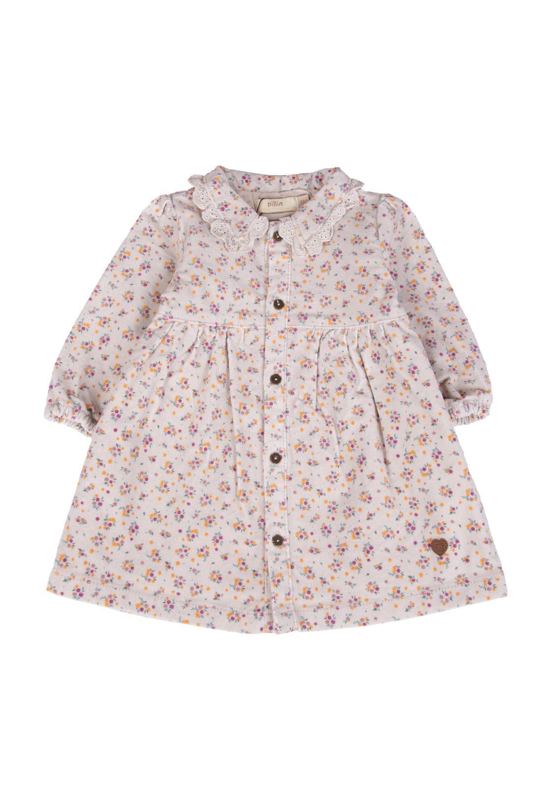 Vestido Bebe  Blanco Pillin ( PVB840-25CRU )-0