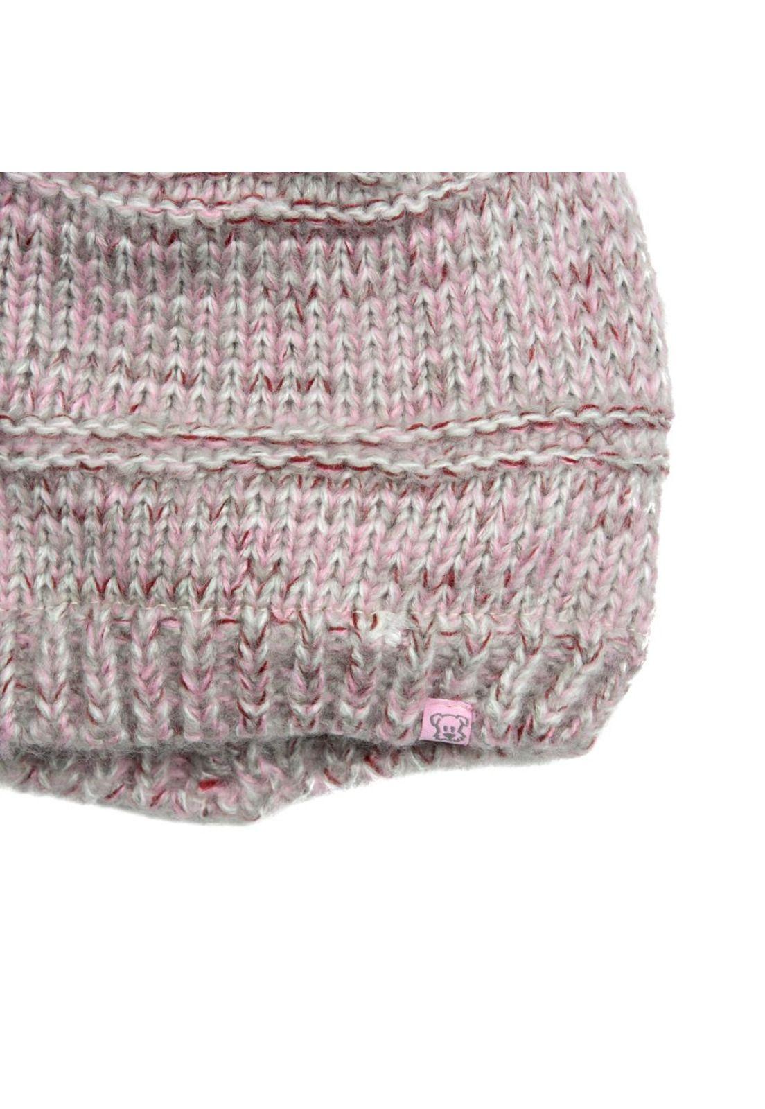Gorro Bebé Niño Pompón Gris Claro Pillín-1