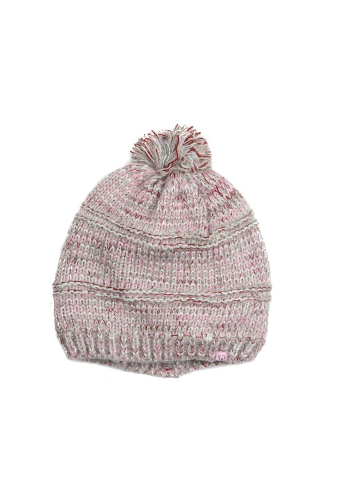 Gorro Bebé Niño Pompón Gris Claro Pillín-0