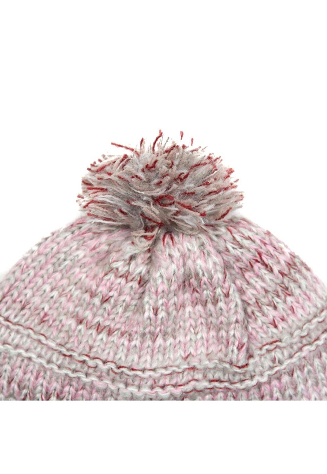 Gorro Bebé Niño Pompón Gris Claro Pillín-2