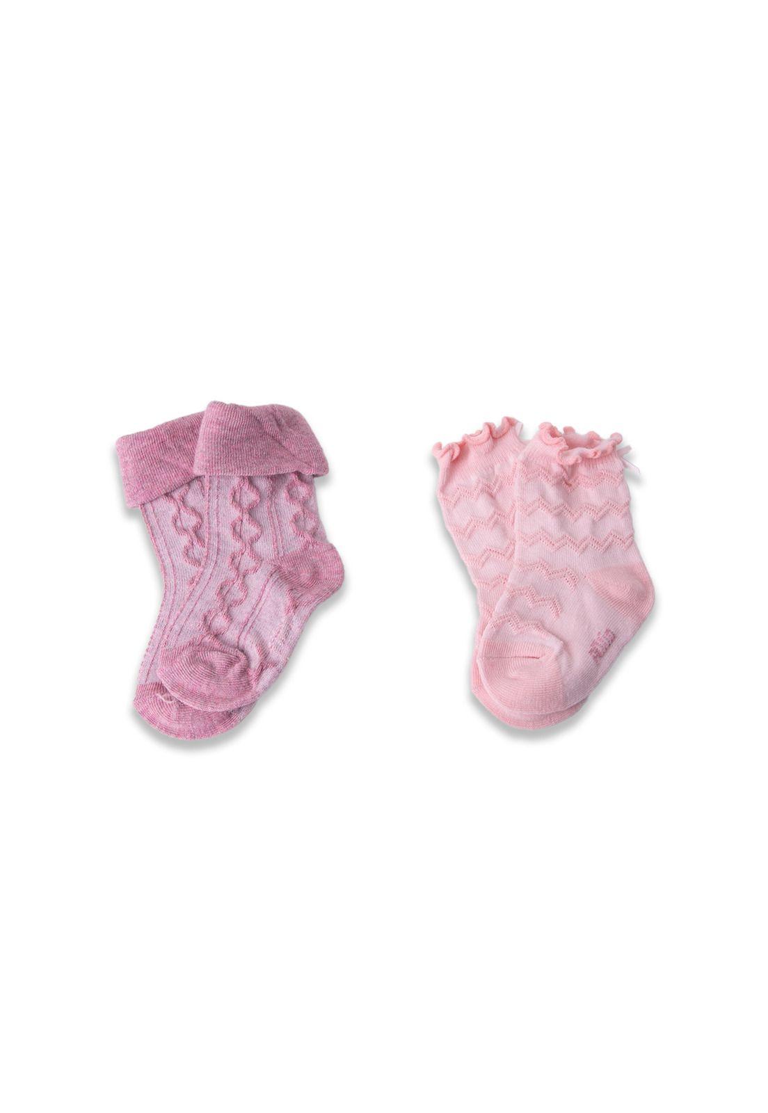 Pack 2 Pzas Calcetines Bebé Niña Multicolor Pillin-1