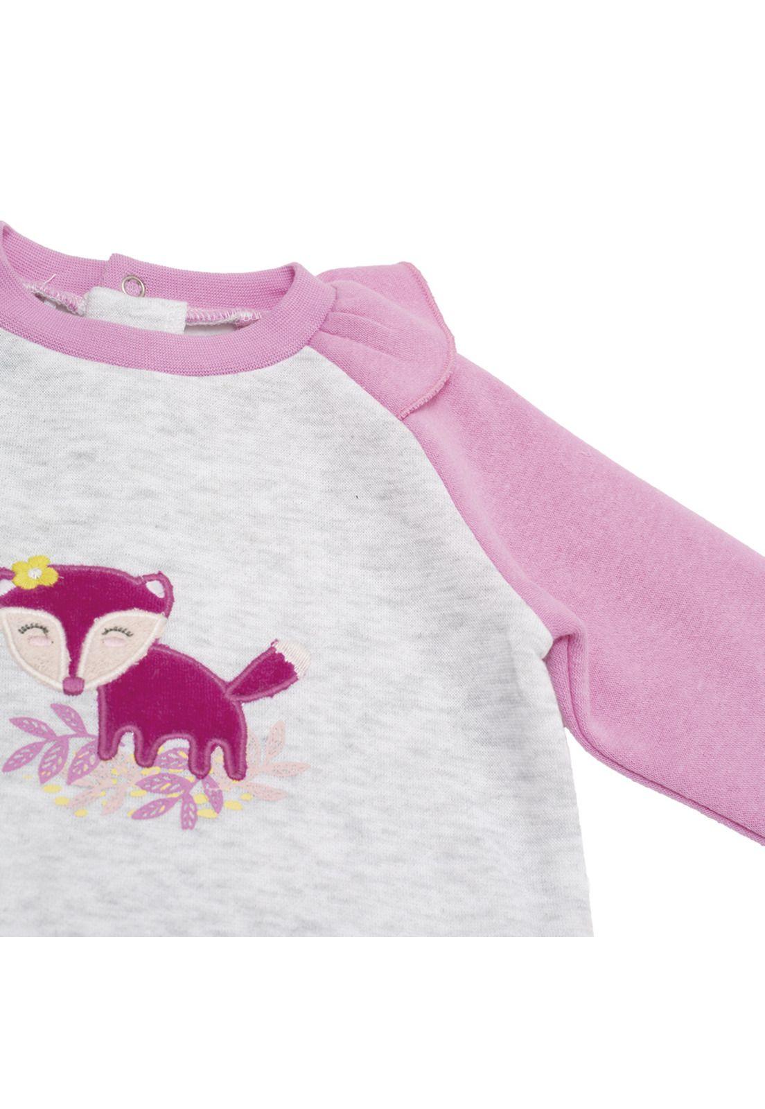 Pijama 2 Pcs Bebé Niña Gris Claro Pillin-2