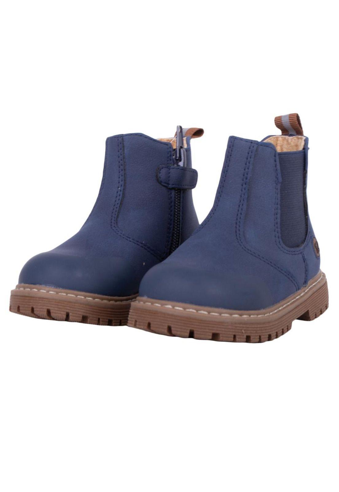 Botin Bebe Niño Azul Pillin-0