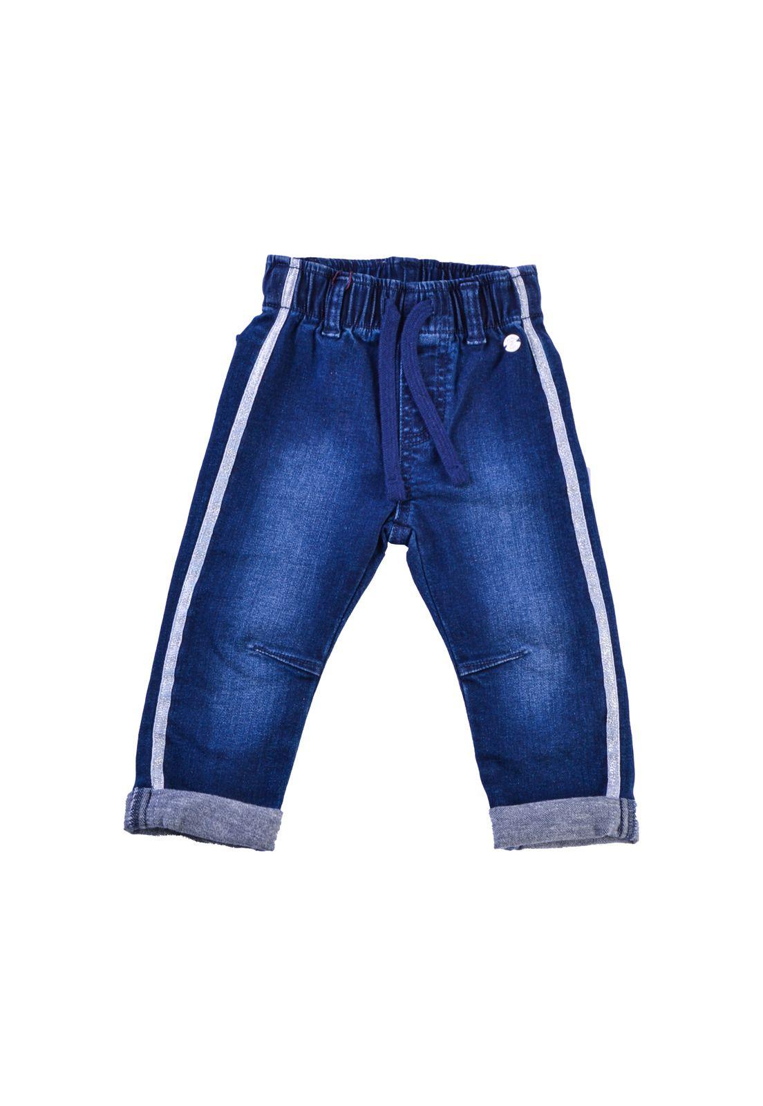 Jeans Mezclilla Bebé Niña Azul Pillin-0