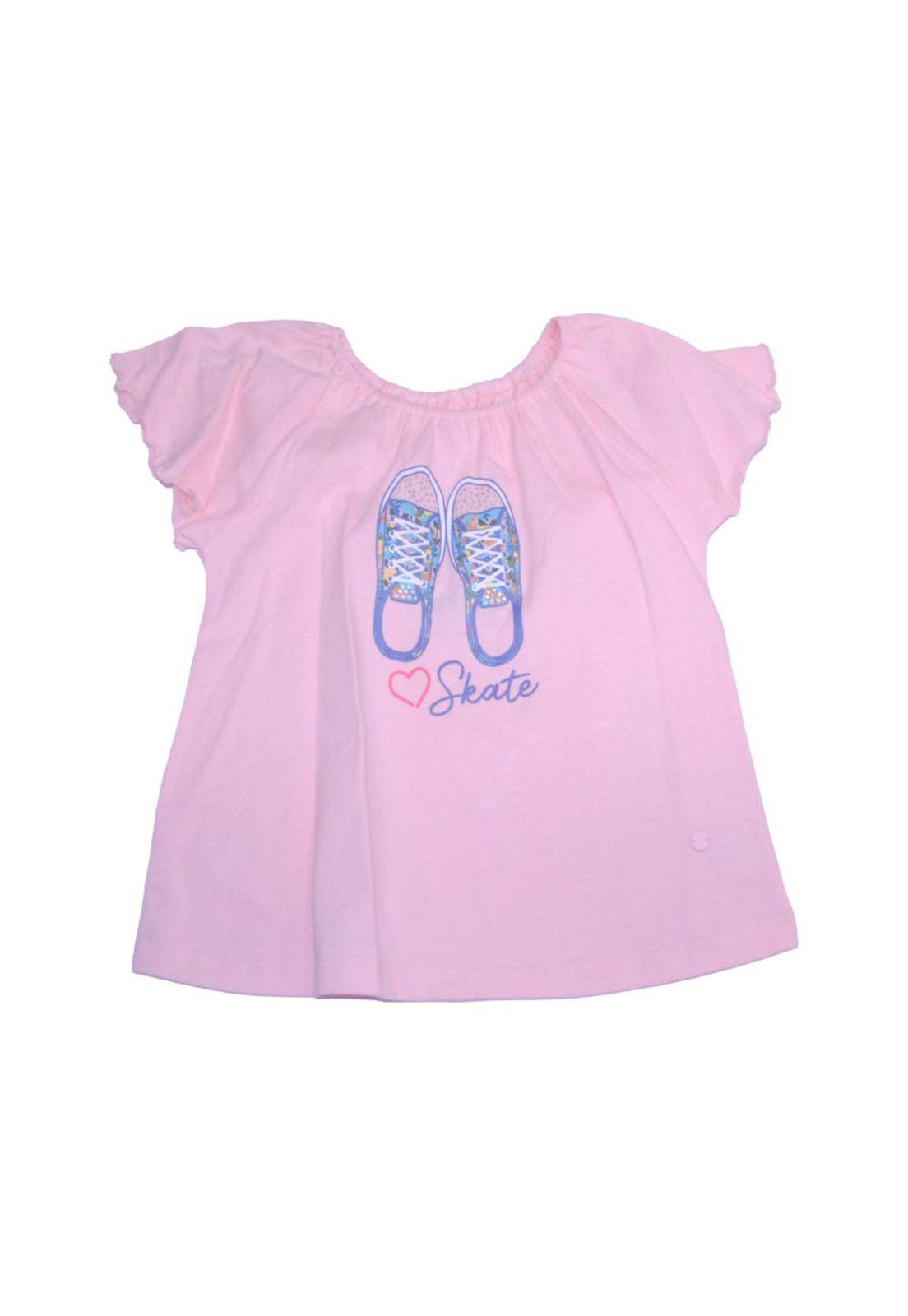 Polera Niña Naranja Pillin-0