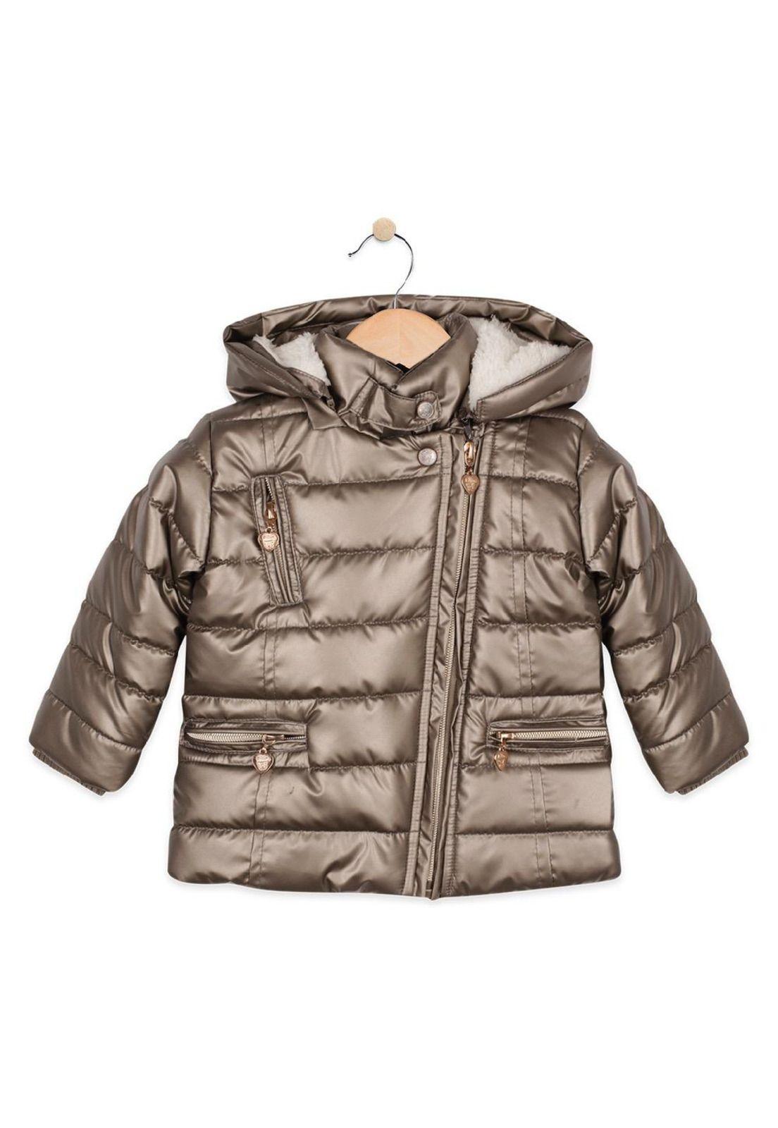 Parka Bebe Algodón Invierno Niña Dorado-0