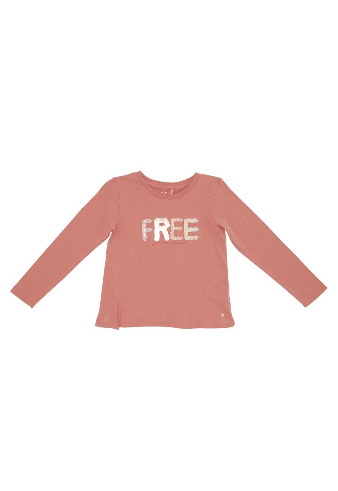 Polera Manga Larga Niña Rojo Pillin-0