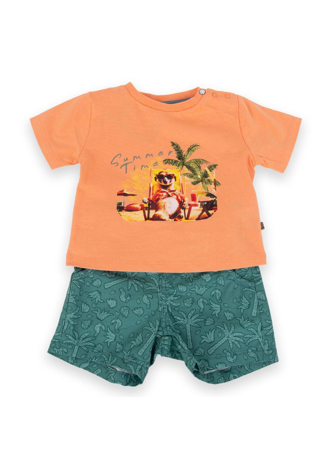 Conjunto Bebé Niño Naranja Pillin-0