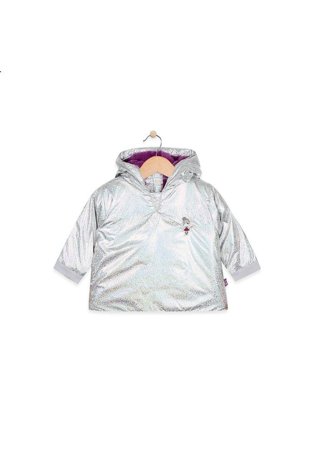 Parka Bebe Algodón Invierno Niña Gris-0