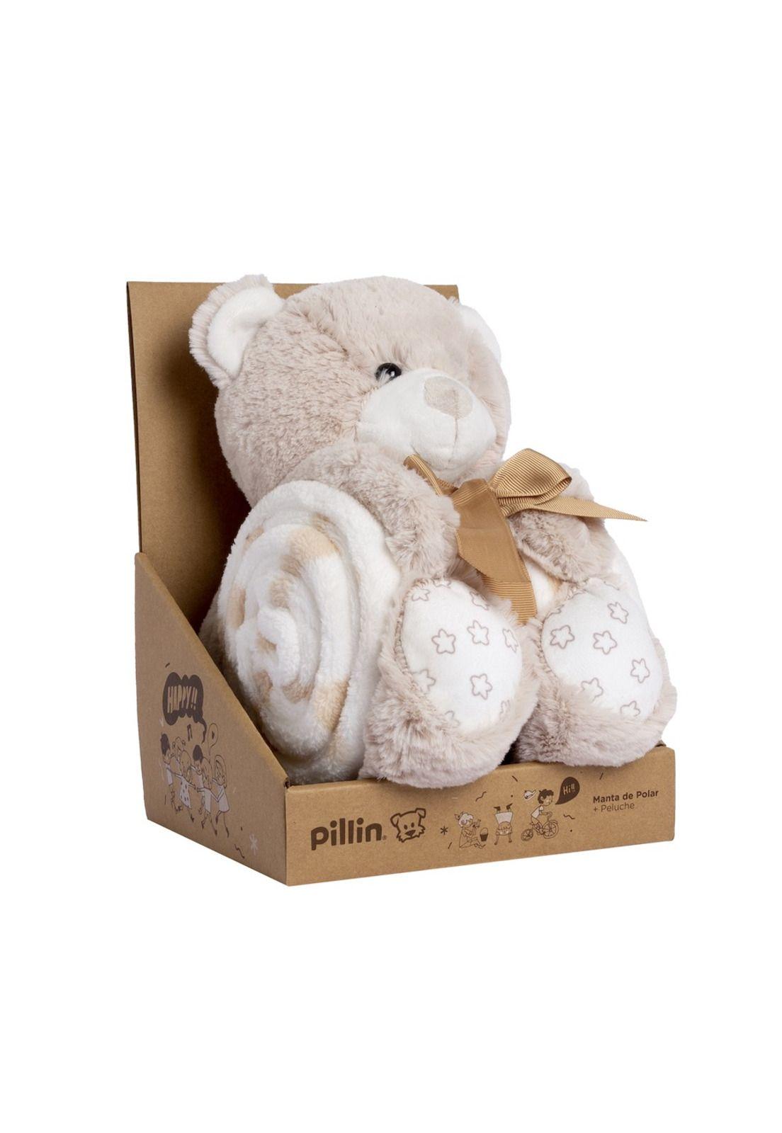 Peluche Con Manta Bebé Algodón Verano Unisex Beige-0