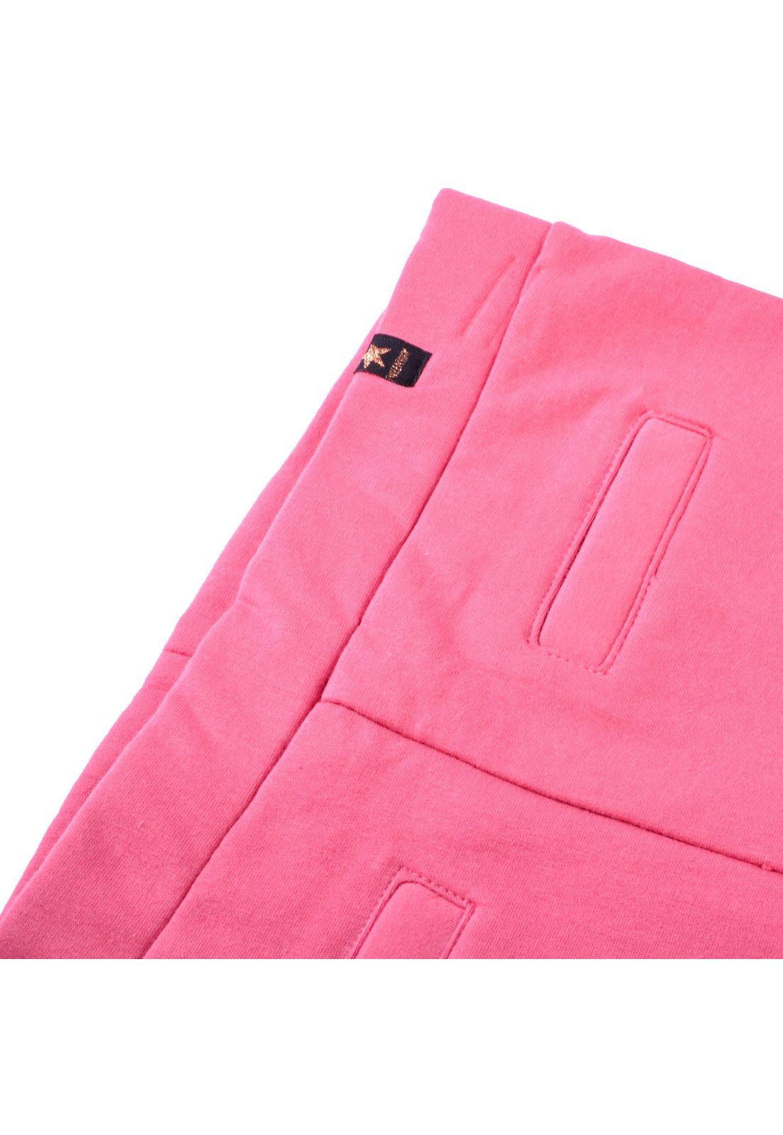 Calza Larga Lisa Niña Rosado Pillin-2