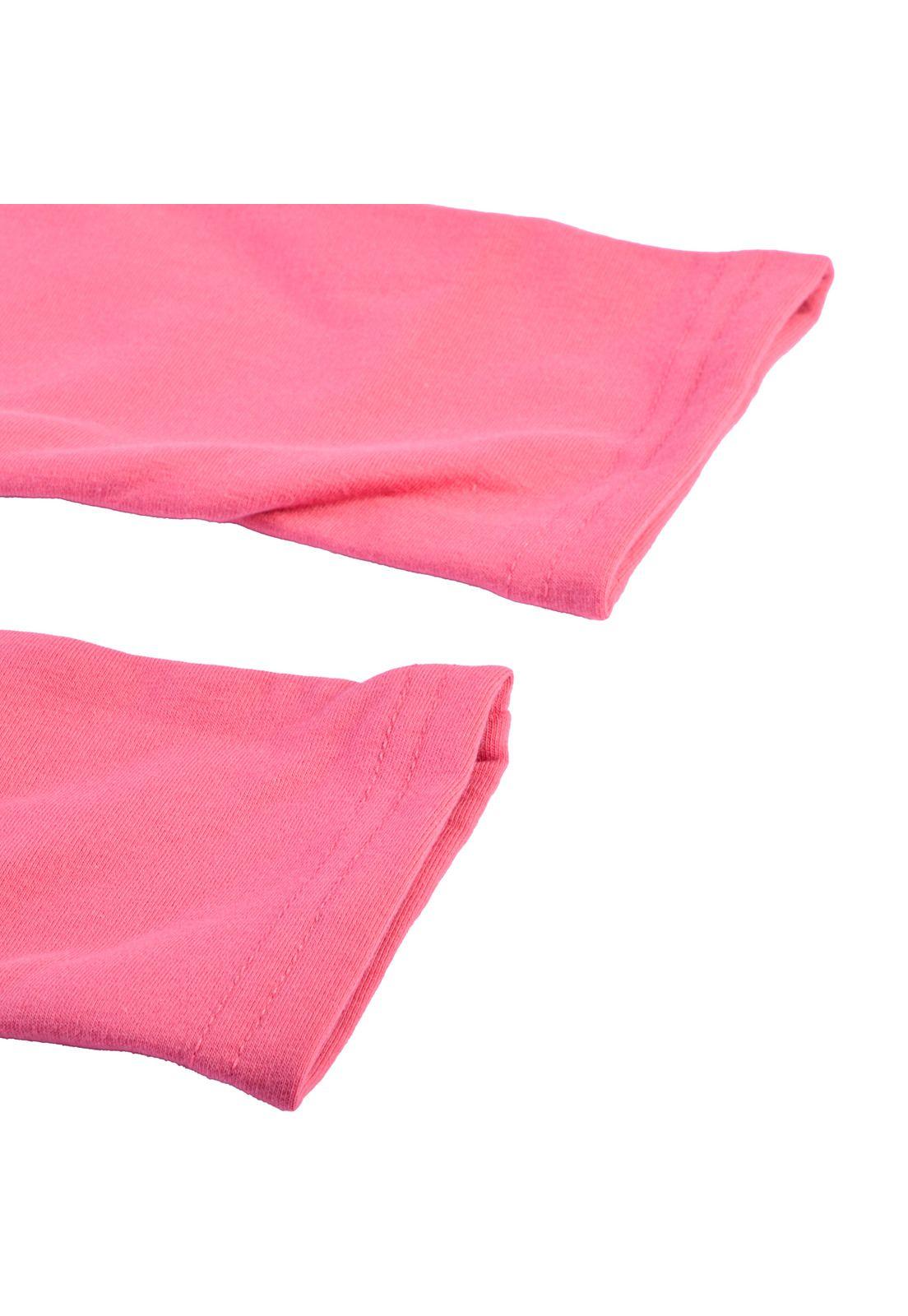 Calza Larga Lisa Niña Rosado Pillin-3