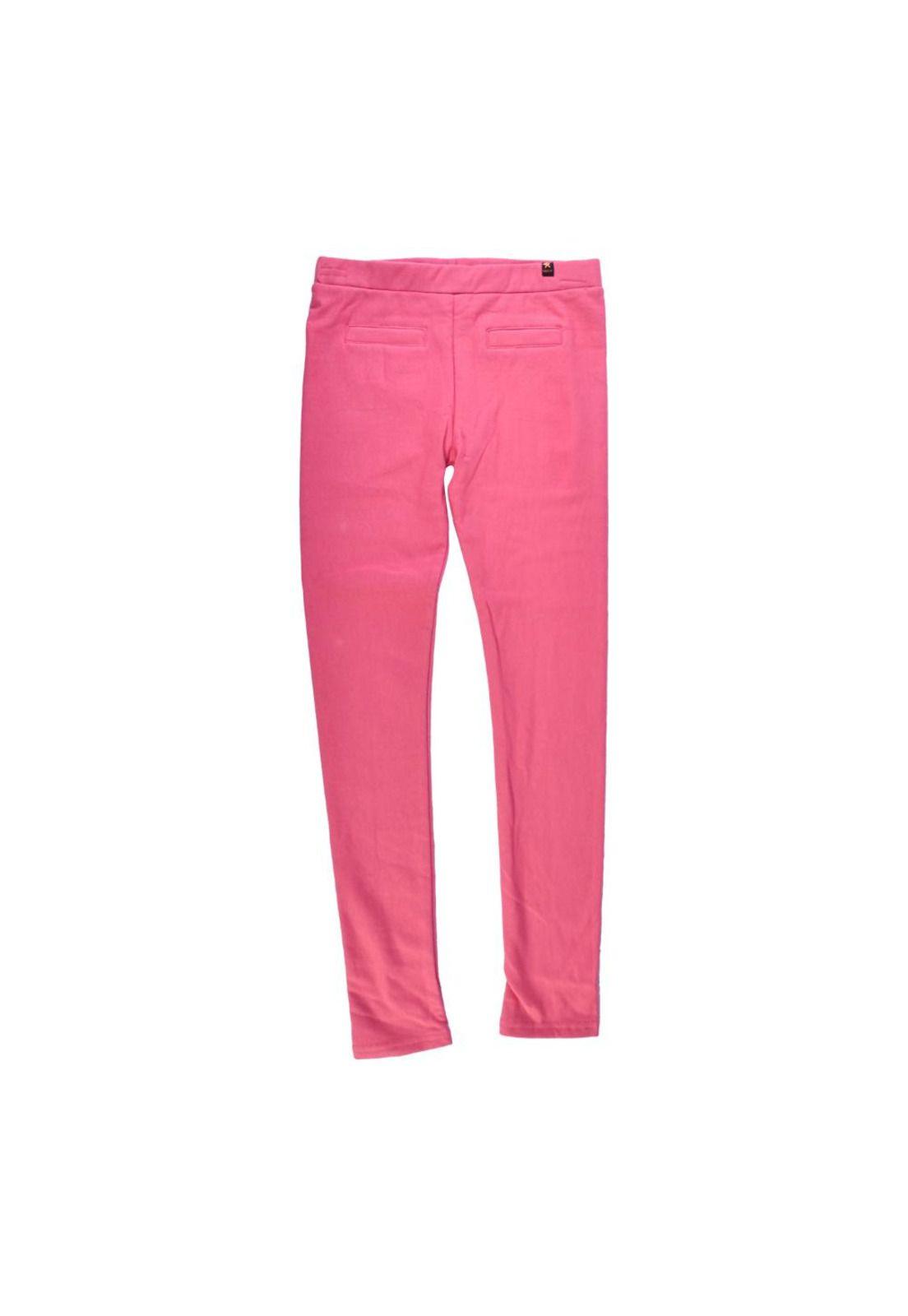 Calza Larga Lisa Niña Rosado Pillin-0