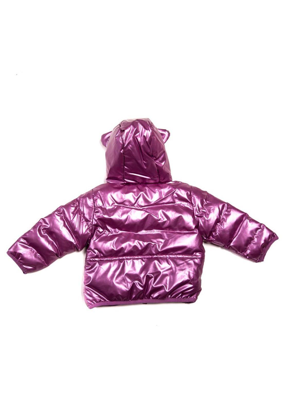 Parka con Capucha Bebé Niña Violeta Pillin-3