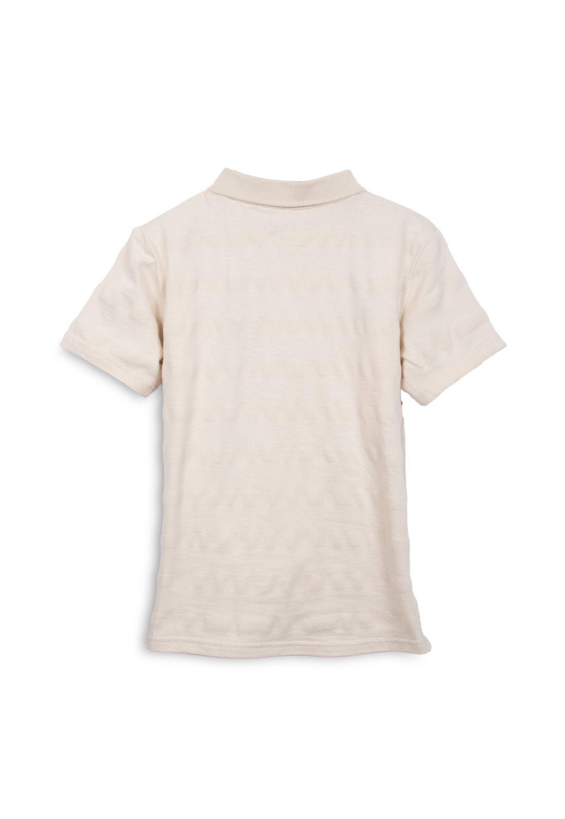 Polera Niño Manga Corta Cuello Camisero Arena Pillin-1