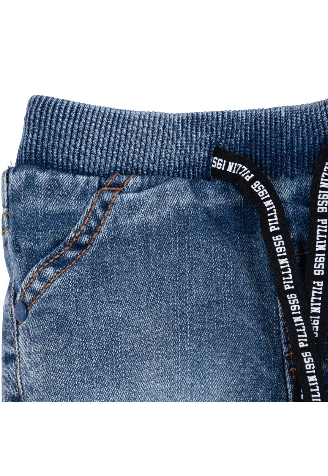 Bermuda Bebé Niño Cintura Ajustable Denim Pillin-2