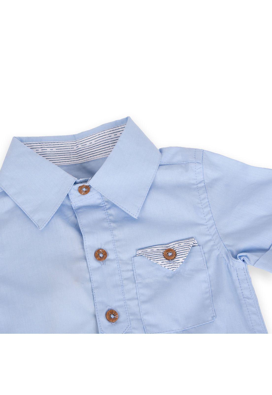 Camisa Bebé Niño Celeste Pillin-1