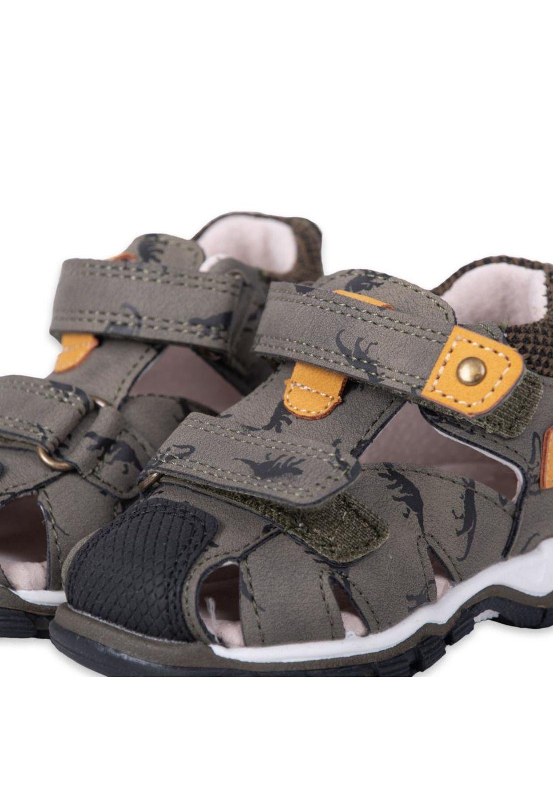 Sandalias Clasico Bebe Niño Verde Pillin-4