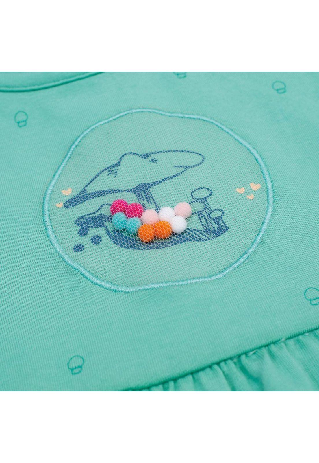 Polera Bebé Niña Verde Pillin-2