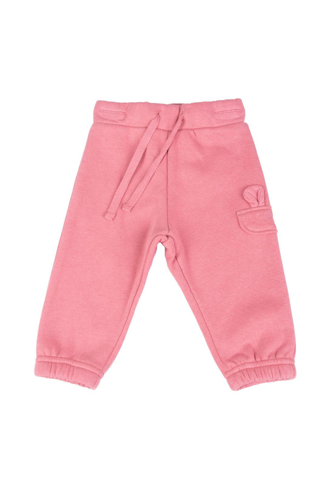 Pantalón Buzo Bebe  Rosado Pillin ( PVB526-25ROS )-0