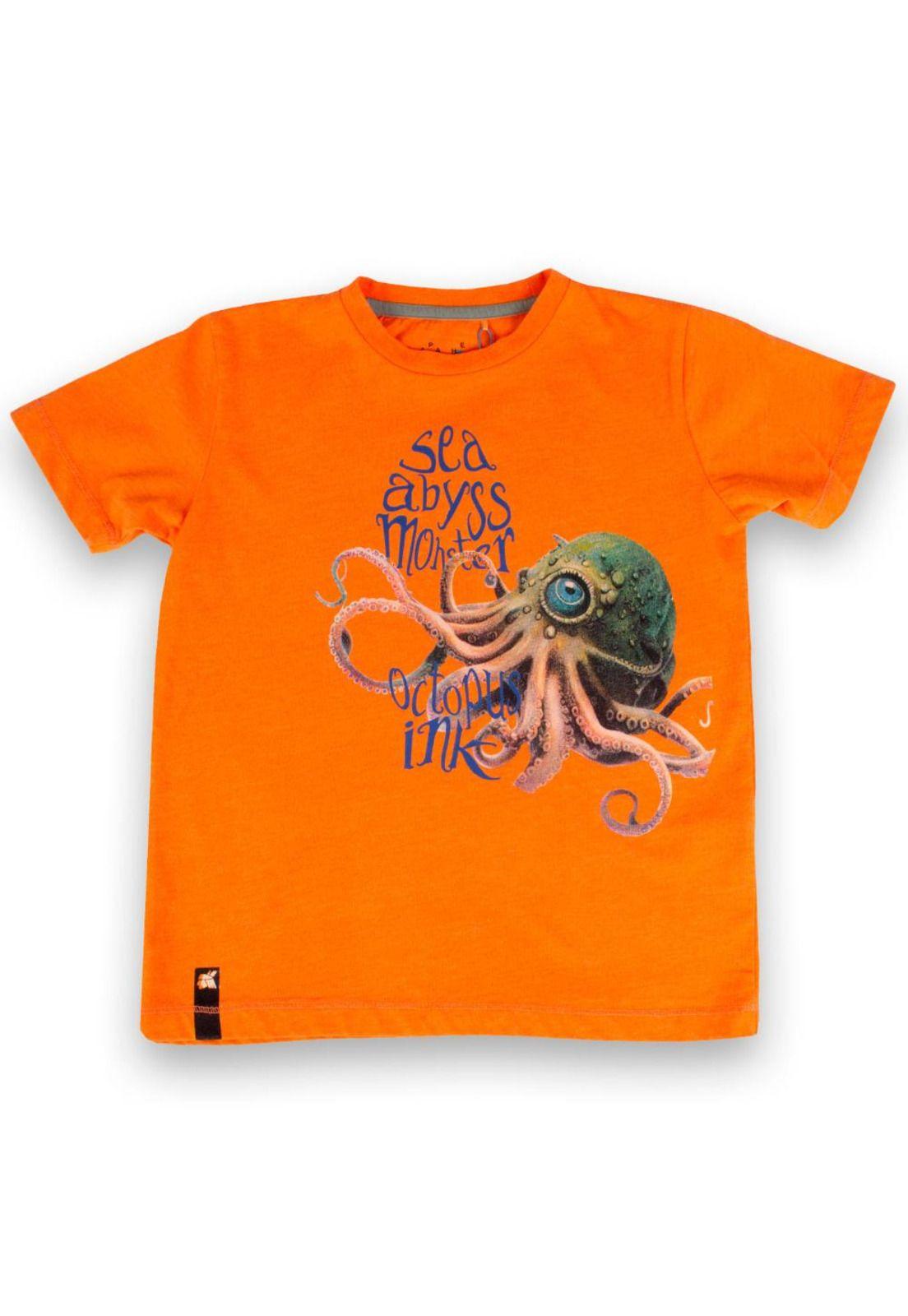 Polera Niño Naranja Pillin-0